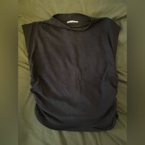 REFORMATION Black Lindy Knit Top